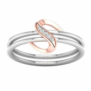 18k white gold rose gold ring mga - rdr0031
