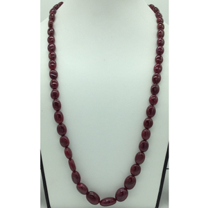 Natural red ruby oval aweja 1 layers necklac