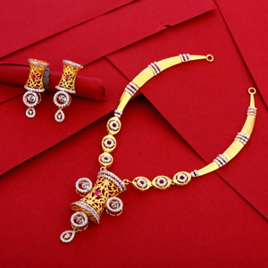 916 Gold Ladies Exclusive Necklace Set LN270