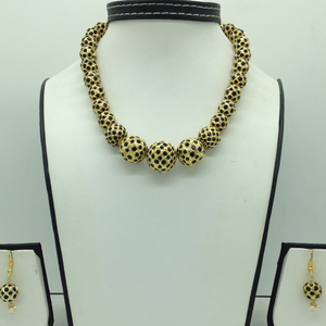 Black cz balls graded necklace set jnc0129