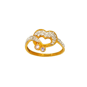 22K Gold Heart Shaped Ring MGA - LRG0070