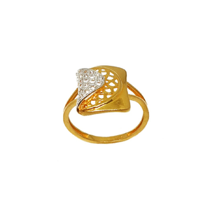 22K Gold Square Shaped Ring MGA - LRG0335