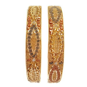 22k Gold Kalkatti Kada Bangles MGA - GP053