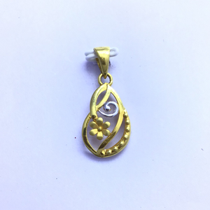 DESIGNING FLOWER FANCY GOLD PENDANT