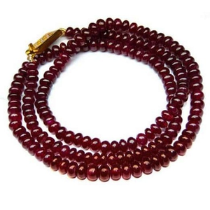 106.69ct beads red ruby-manek