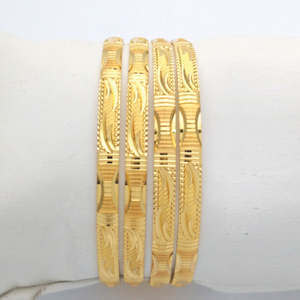 Gold Hallmark Hollo Bangle - Po968
