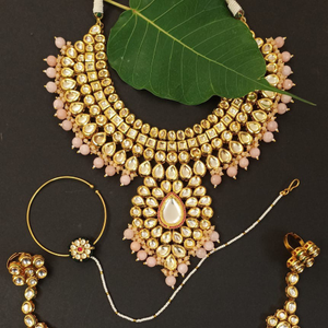 Bikaner kundan backside Meena work set 1115