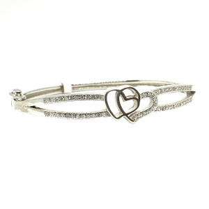 925 Sterling Silver Heart Shaped Baby Bracele