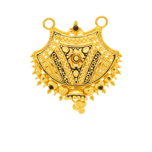 Embellished calcutti mangalsutra pendant in g