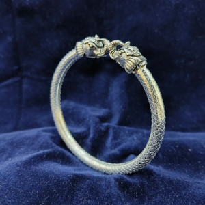 Silver Elephant Design Kada