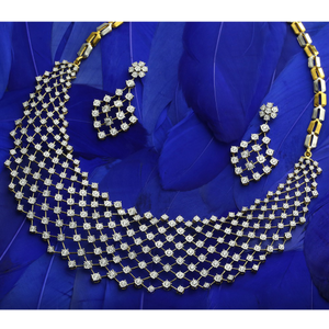Diamond choker necklace set for wedding