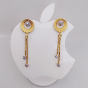 22k Gold Exclusive Hanging Stone Earring