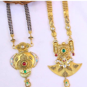 22Kt Gold Jadter Gold Mangalsutra  RH-JM45