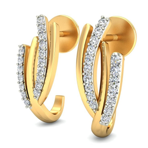 Gold elegant earring ber 041