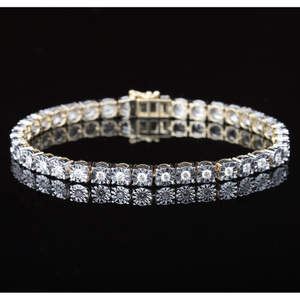 18kt designer diamond tennis bracelet