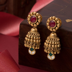 22k jadtar earring antique jewellery for wome