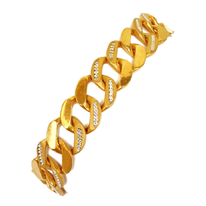 One gram gold forming cz diamond bracelet mga