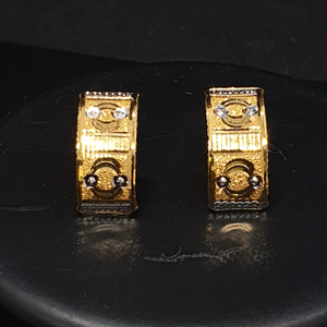 Gold 91.6 Fancy Rodium Earrings