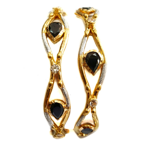 916 black stone designer Kadli Bangles MGA - 