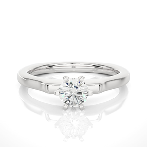 Solitaire ring 18k white gold