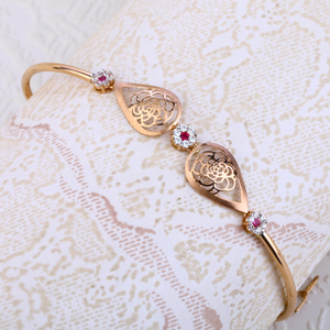 750 CZ Rose Gold stylish Women's  Bracelet RL