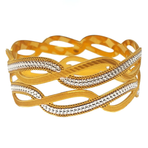One gram gold plated 2 piece bangles mga - bg