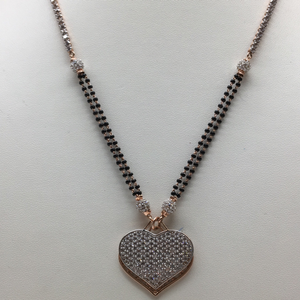 18CT ROSEGOLD HEART SHAPE MANGALSUTRA DOKIYA