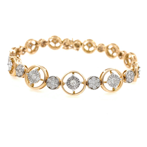 Petite Diamond Tennis Bracelet in Rose Gold 9