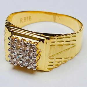 916 & 75 gold gents ring
