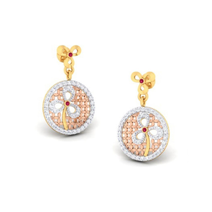 rosegold diamond earring