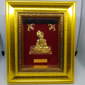 24kt gold leaf swaminarayan frame