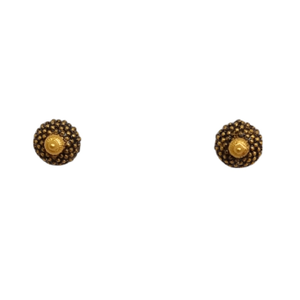 22k gold designer oxidised earrings mga - btg