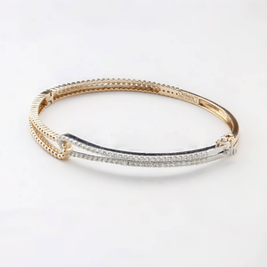 Dazzling 14ct Rose Gold Diamond Bracelet