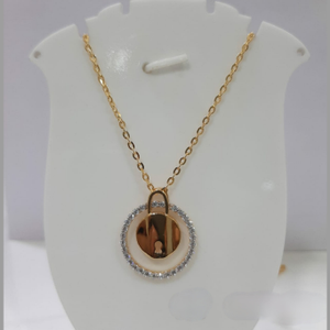 916 gold lock shape Necklace