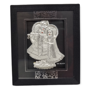 999 silver radha krishna frame (17 - 15.5 cm)