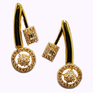 22k gold Alluring cocktail CZ earrings 