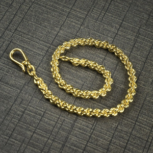 18 Kt Yellow Gold Rope Chain Handmade Men's B