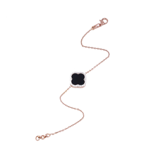 18K Rose Gold Lab Grown Diamond Black Stone B