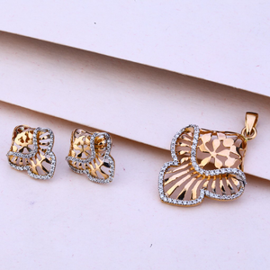 750 Rose Gold  Women's Exclusive Pendant Set 