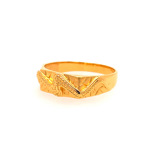 22k yellow gold slien plain ring