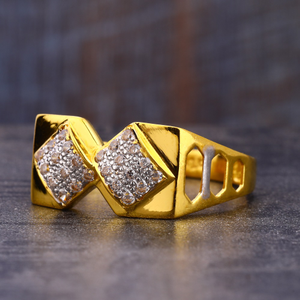 916 Gold  stylish Hallmark CZ Men's  Ring MR7