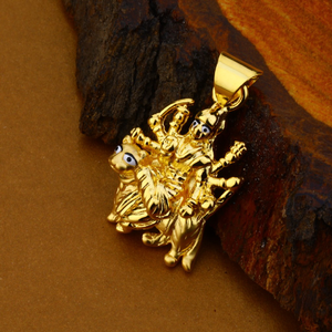18ct gold god hollow pendant hlp117