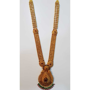 Gold antique fancy temple necklace