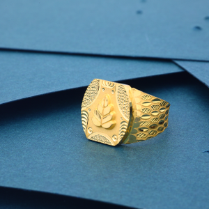 22K 916 Gold Nakshi Mens Ring