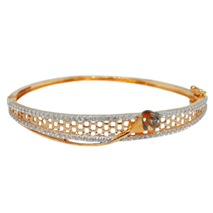 18k rose gold flower shape modern kada bracel