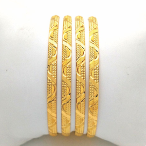 Gold hallmark plain bangle - tr1220