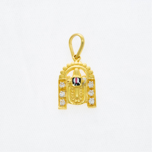 Tirupati balaji devotional 22kt gold pendant