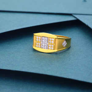 22K 916 Fancy Regular Wearing Diamond Ring Fo