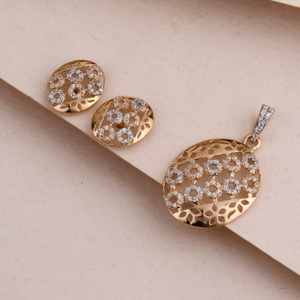 750 Rose Gold Ladies Classic Pendant Set RPS1