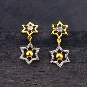 22 carat gold antique ladies earrings RH-LE35